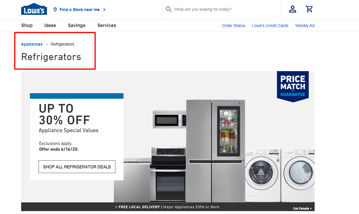 Ecommerce sites have category pages as well as subcategory pages that allow shoppers to get more granular in their search.